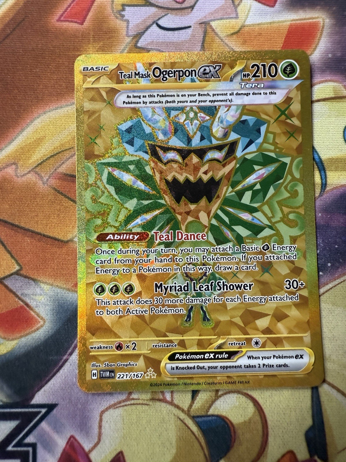 Teal Mask Ogerpon ex 221/167 Sv06: Twilight Masquerade Holo NM