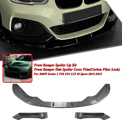 Carbon Look Front Lower Spoiler Lip Side Cover For BMW F20 F21 M Sport 15-19 16