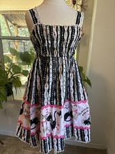 Preview of Metamorphose Temps De Fille S/M Cat Print Shirring JSK Lolita Dress Japan Damag