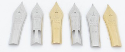 6 New Moonman Majohn #6 Fountain Pen Nibs - 5 Fine Point, 1 Extra Fine Point