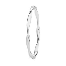 Elegant 925 Sterling Silver Women Hinged Bangle - 7cm 5mm, 7 Grams 247882U