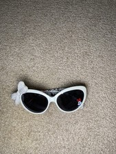 Disney Minnie Mouse Girls White Rhinestone Bow Cat Eye Sunglasses