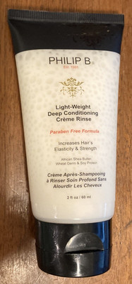 Philip B Light Weight Deep Conditioning Creme Rinse Paraben Free Formula 2.0 oz