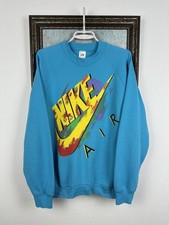 Vintage 90's Nike AIR Jordan Sweatshirt Over Print Big Logo Crewneck Size L