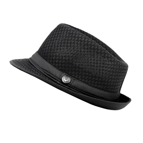 Light Weight Classic Soft Cool Mesh Crushable Fedora hat (L/XL, Black) - Picture 1 of 7
