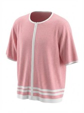 C. D. Daniels Pink Blouse Short Sleeve Full Zip Plus size OXP NWT