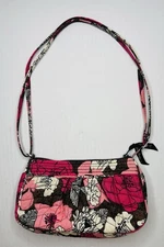 Vera Bradley Frannie Small Crossbody Bag In Mocha Rouge Pink