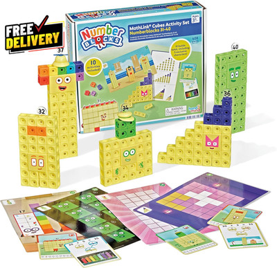 Numberblocks 31-40 Mathlink Cubes Activity Set Learn Numbers & Early Math Skills