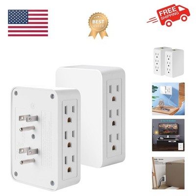 Versatile 6 Way Wall Plug Adapter   Perfect for Charging Multiple Devices Safely