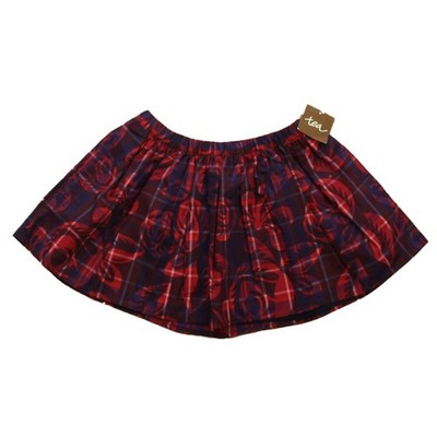Tea Collection Girls Skirt 3T Purple Plaid Toddler Size Three