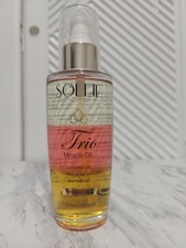 Soleil Trio Miracle Oil Coconut Rose Marula Hair Serum Shine 4.06 oz 120 ml New