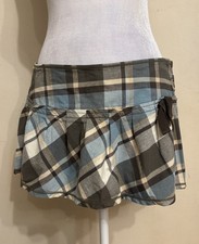 VTG Abercrombie Fitch Mini Plaid Skirt Girls 16 Womens S/M Preppy Y2K Academia