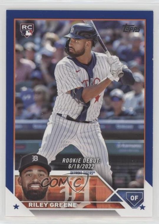 2023 Topps Update Debut Retail Royal Blue Riley Greene #US298 Rookie RC 18re