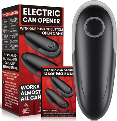 One Touch Electric Can Opener Fits All Can Sizes, Electric Can Openers for Kitch