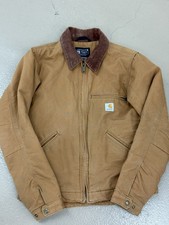 Carhartt Detroit Jacket 013828 BRN Medium Regular Blanket Lined Canvas EUC