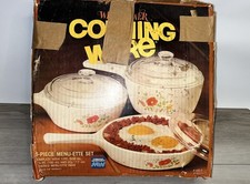 Vintage Nos Old Stock Corning Ware Menu-Ette Set 6 Piece Set Wildflower