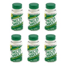 Necta Sweet 1-Grain Saccharin Tablets - Zero-Calorie 1000 Count Pack of 6 