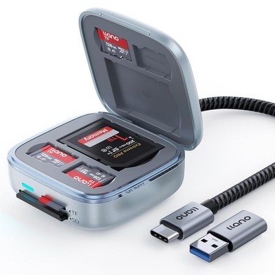 llano UHS-II SD&Micro SD Kartenleser Adapter, TF 4.0 Speicherkartenleser