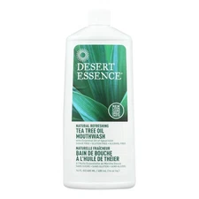 Desert Essence Tea Tree Oil Mouthwash, Spearmint, 16 fl oz - Alcohol Free, Sugar