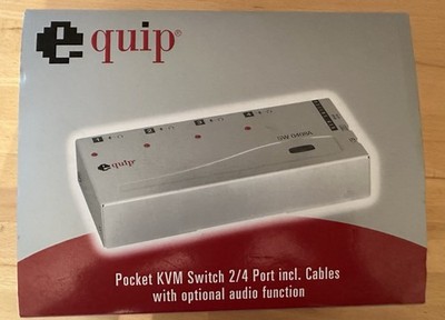 Equip Pocket KVM Switch SW0407C 2/4 Ports + Cabels NEU/NOS/OVP
