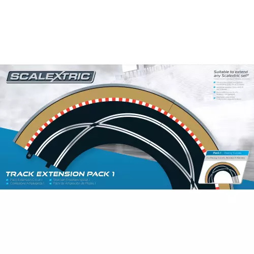 Rails de ligne droite Scalextric C8510 avec système de connexion rapide Easy-Fit pour 1/32