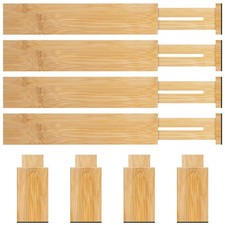 4 Pack Drawer Dividers Organizer with Inserts 2.6'' High, Expandable from 12....