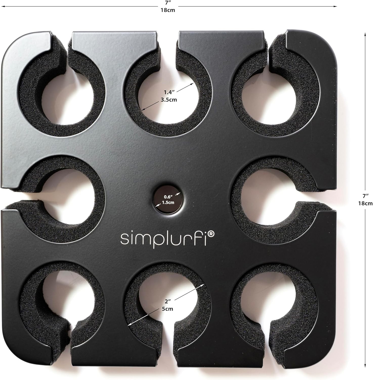 Multi Microphone Holder For Mic Stand - Square without desktop stand, black 