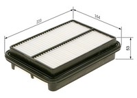 Luftfilter Bosch 1 987 429 123 Filtereinsatz FüR Daihatsu Charade Starlet Toyota