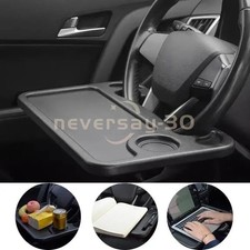 2 in 1 Car Steering Wheel Tray Desk Two Sided for Laptop Food Work Table Holder