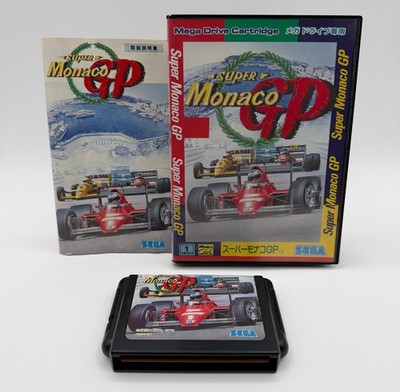 SUPER MONACO GP Japan Mega Drive MD with Case & Manual US Seller MD0164