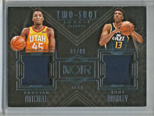 Donovan Mitchell-Tony Bradley 2017/18 Panini Noir Player Worn Jersey RC #08/99