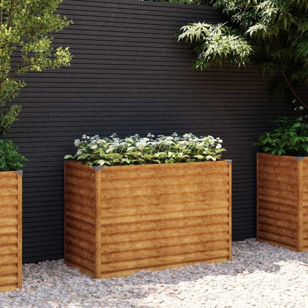 Garten-Hochbeet 100 X 50 X 69 Cm Cortenstahl-image