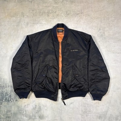 Schwarze Chevignon Bomberjacke Größe XL   Vintage Fliegerjacke College / Varsity