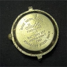 Allude FMDAL448 Gold Quartz Wristwatch Stainless Steel No Hour Marks