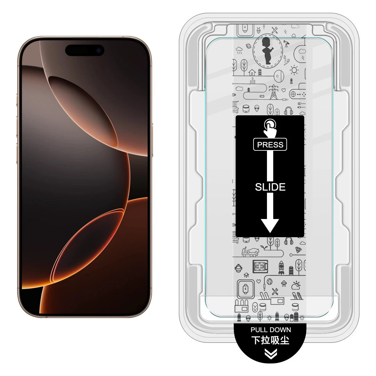 Imak 无尘钢化玻璃屏幕保护膜 适用于 iPhone 16 15 14 Pro Max 13 Pro - 第 8 张/共 15 张