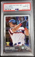 2015 TOPPS FACTORY SET #176 JOSE ABREU SPARKLE FOIL 002/179 PSA 10 GEM MINT