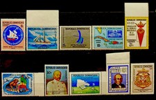 Dominican Republic 1977-79. SC# C258,C267,C269,C270,C273,C286,C291,C299,C308.MNH