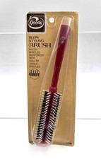 Vtg. 1978 Goody Blow Styling Brush 7108 Square Grip Ball Tip Bristles RED NOS