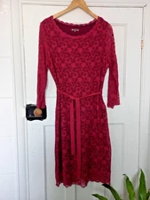 Jigsaw Deep Red Lace Party/Cocktail/Formal Dress Size Large