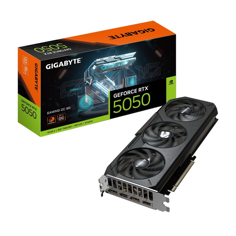 GIGABYTE GeForce RTX 5050 GAMING OC 8G Graphics Card - 8GB GDDR6, 128bit, PCI-E