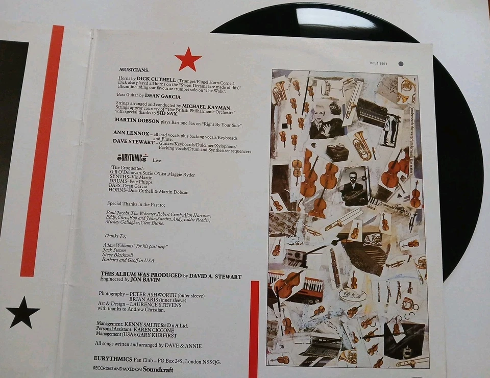 Eurythmics Touch Original Gatefold Vinyl Record With Poster. Excellent Condition - Image 4 of 4