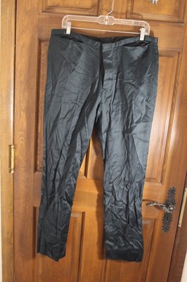 NWT Carol Christian Poell Men's Shiny Black Cotton Pants Slacks 36/31