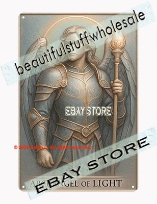 Archangel of Light Tin Sign Embossed effect 2D Wall Art