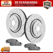 340mm Front Disc Rotors Ceramic Brake Pads fo...