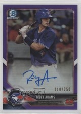 2018 Bowman Chrome Prospect Purple Refractor /250 Riley Adams #BCPA-RAD Auto 7i2