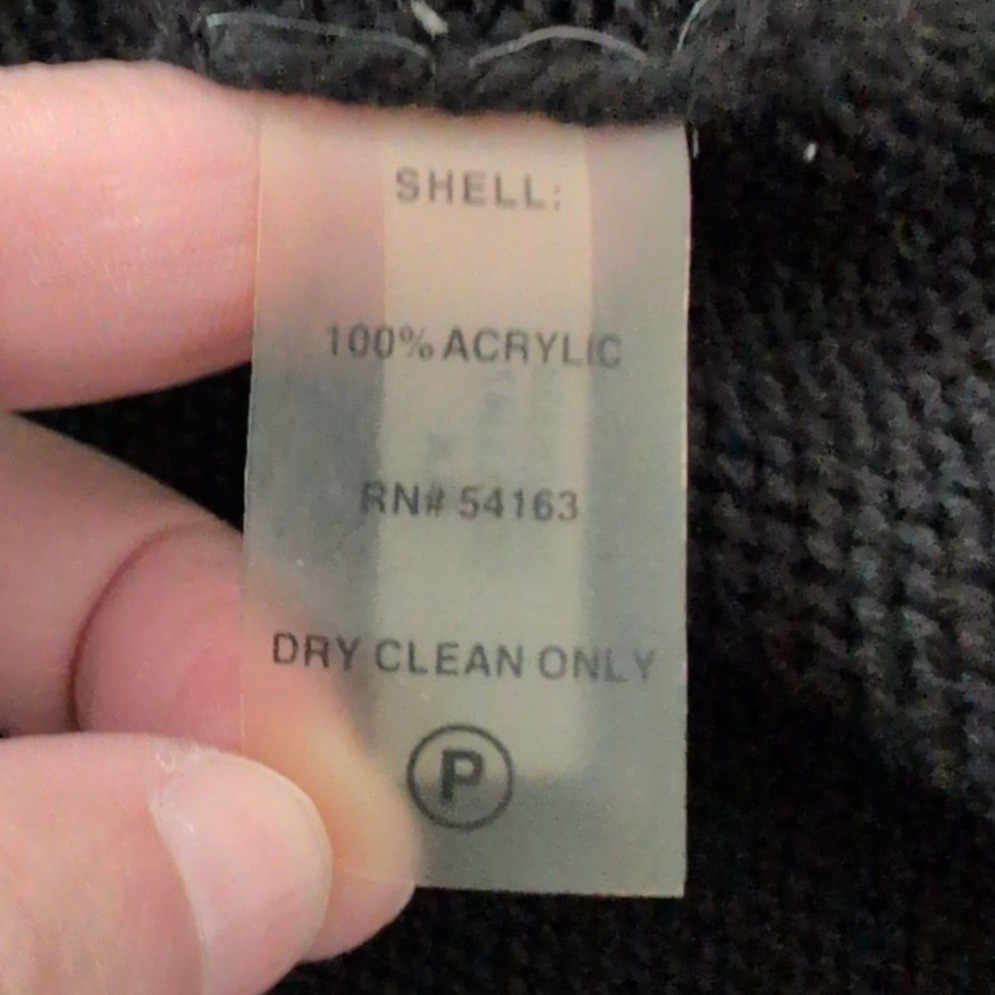 Calvin Klein Cable Knit Sweater Dress Womens Size Large Black Button Cowl Neck thumbnail 5