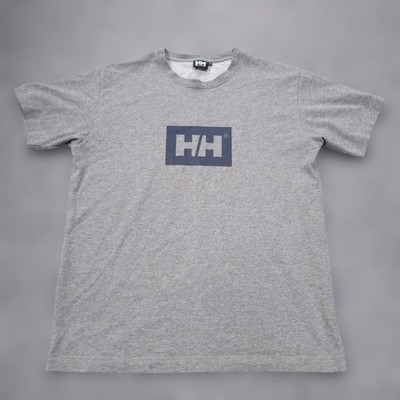 Helly Hansen Gray Crew Neck T-Shirt M Outdoor Logo Simple Classic