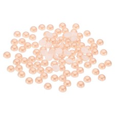 1500Pcs Flatback Pearls Beads, 4mm Flatback Pearls, Orange
