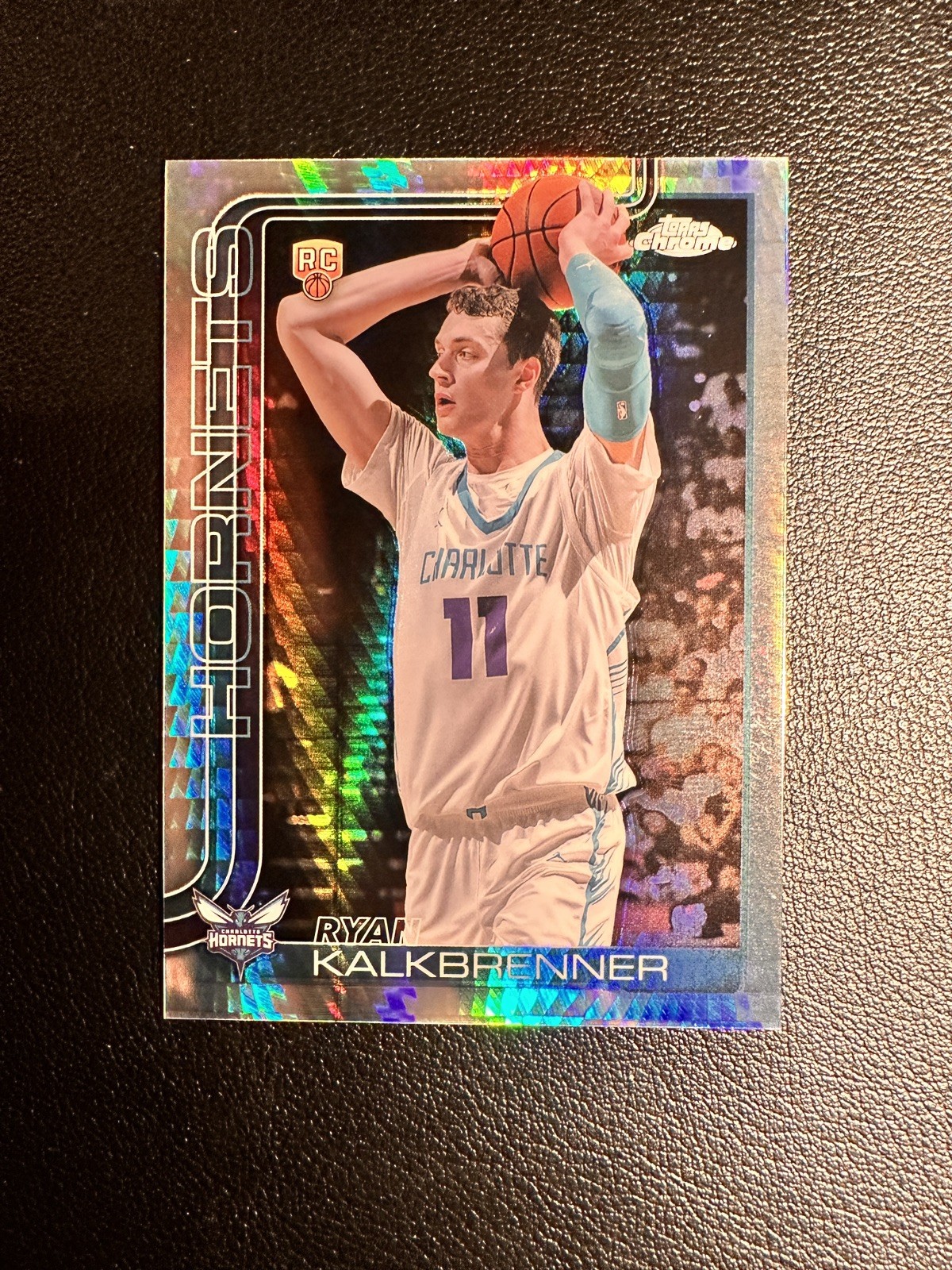 2025-26 Topps Chrome Ryan Kalkbrenner RC Prism Refractor #284 Hornets ROOKIE