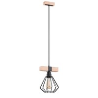 Pendelleuchte Holz Natur Esstisch Wohnlich E27 L:20 Cm HäNgelampe Wohnzimmer